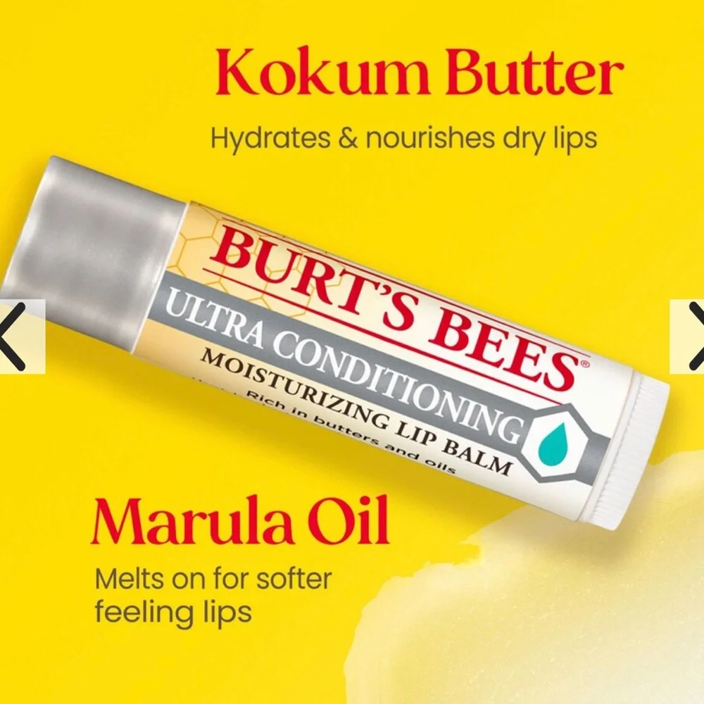 Burt's Bees Ultra Conditioning Moisturizing Lip Balm NEW